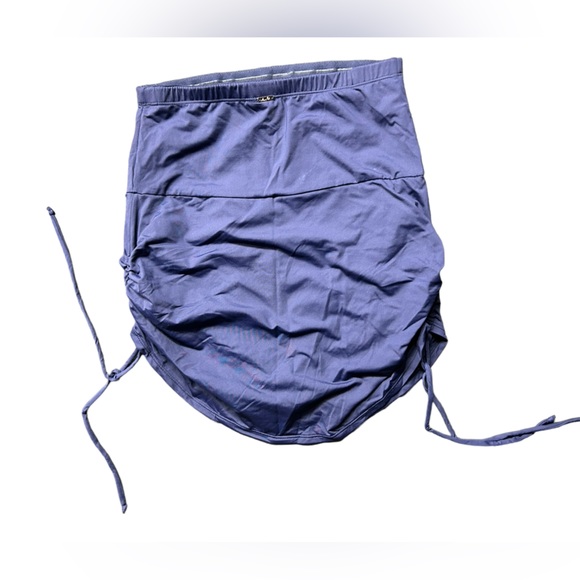 ANNE COLE Navy Live in Color Tummy Control Skirted Bikini Swim Bottom Sz L NWOT - Picture 9 of 11